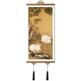 ZQLFLFRM Oriental Scroll Painting Canvas Art - Asian Decor for Room, Chinese Painting Decor, Wall Art