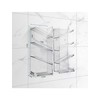MULSAME Acrylic Shower Shelves， Shower Caddy Adhesive with Water Guide,