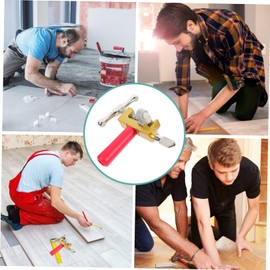 Tofficu 1 Set Tile Glass Opener Hand Tool, Multi-Functional Glass Cutter with Non-Slip Handle, Roller Tile Divider for Home Decoration, Golden, 6.10*3.85*1.37inch