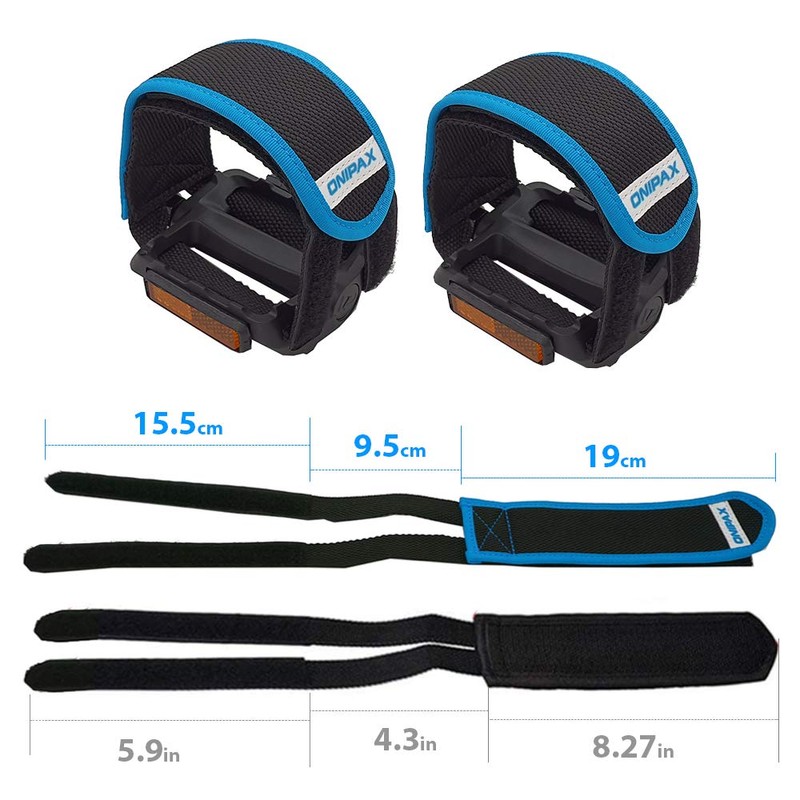 ONIPAX 1 Pair Bicycle Pedal Straps (Blue)
