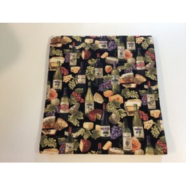 Microwave Baked Potato Bag Cooker, Wine Bottles Grapes and Cheese, All Cotton, Handmade, Cookware, Kitchen Utensil, Sack