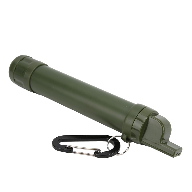 Outdoor Water Filter Straw Water Purifier with Compass Whistle Carabiner