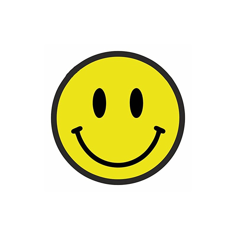 AMA SHOP Happy Face Shaped Sticker | Car, Motorcycle, Helmet
