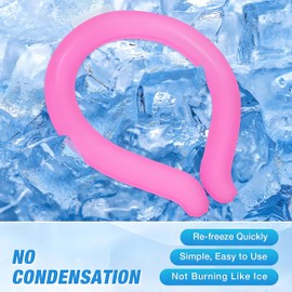 Wearable Neck Cooling Tube, YQ UP Cooling Starts Below 18°C (64.4), Reusable for Extremely Hot Weather Summer Outdoor Sports Cooling Heat indoor Climbing mountains Bicycle sandy beach (B)