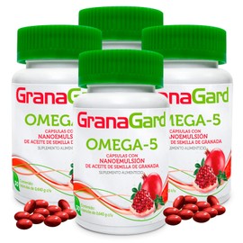 Tetra Pack GranaGard Omega 5 30 cps. con Nanotecnologa. Cpsulas de aceite de semilla de granada. Antioxidante natural potenciado por la...            