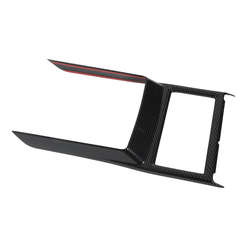 Car Cup Holder Frame Cover Carbon Fiber Pattern High Gloss