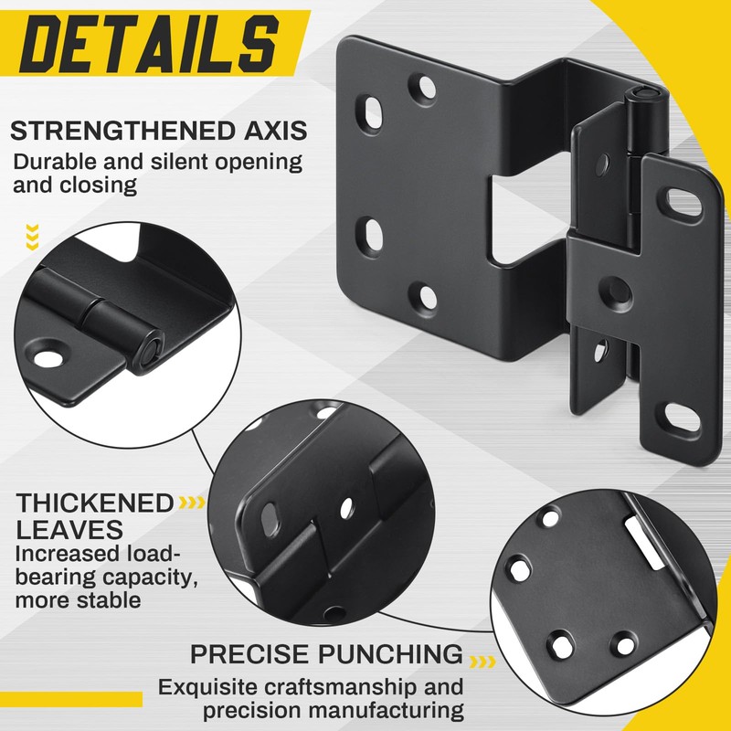 Yaocom Five-Knuckle Hinge for 3/4" Door Thickness, 270 Degree Hinge