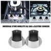 2 Pack Universal Gas Hob Knobs Replacement Metal Rotary Switch