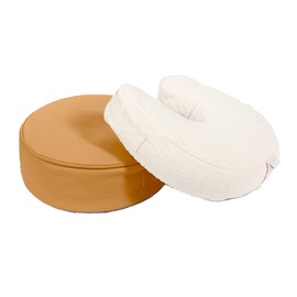 Ruggish Perch Convertible Nursing Pillow 17" x 7" + Case for Breastfeeding + Bottle Feeding + Tummy Time + Sitting Support + Pregnancy Support + Converts Perch into Floor Cushion (Camel)