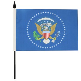 AZ FLAG USA President Table Flag 5'' x 8'' - US - American Desk Flag 21 x 14 cm - Black plastic stick and base