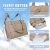Waterproof Puffer Tote Bag for Women, Quilted Shoulder Work Bag,