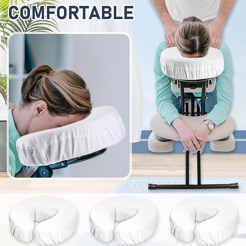 24 Pcs Face Cradle Covers for Massage Table Microfiber Soft