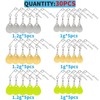 Ghanneey 30Pcs Spinnerbaits Smooth Spoons Kit 2 Size of Fishing