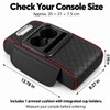 Auto Center Console Armrest Cushion With 2 Cup Holder PU