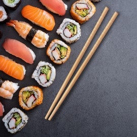 Relaxdays 50 Pairs Bamboo Chopsticks Length 24cm Reusable Sushi Sticks Chinese Chopsticks Natural