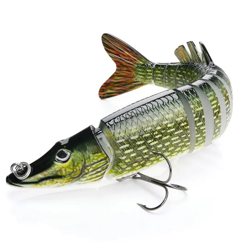 Fishing lure swimbait hard predator pike bigbait swimfish joint (perch)