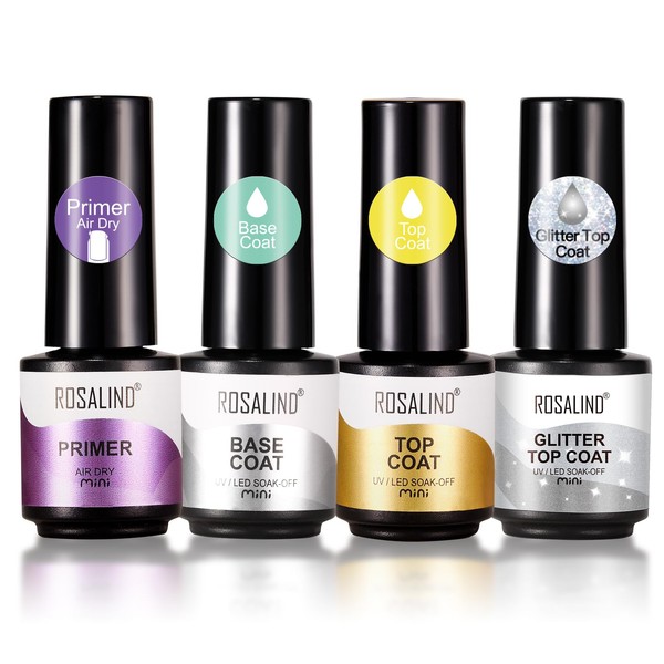 ROSALIND Base Coat Top Coat UV Nagellack Set,Base Coat und