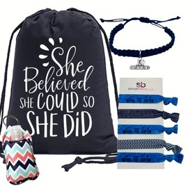 Swim Gift Bundle, Swim Adjustable Bracelet, Drawstring Bag and Scrunchie Gift Set,Swimming Accessories For Swimmers and Swim Teams