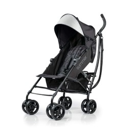 Summer Infant Ingenuity 3Dlite Convenience Stroller,Jet Black–Lightweight Stroller with Aluminum Frame,Large Seat Area, 4 Position Recline, Extra Large Storage Basket– Infant Stroller for Travel&More