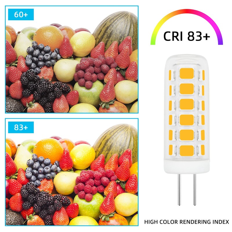TZHILAN G4 LED Light Bulb 120V Dimmable, Brighter with Glass