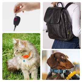 HXMJIED 24Pcs Bell Keychain Security Alarm Bells Keyring, 14mm Random Color Small Handbag Purse Bell Pendant Dog Pet Collar Hanging Bells Charm for Girl Woman Backpack Bell Decorative Car Key Holder
