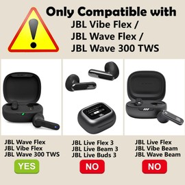 [2 Pack] easyBee Case Compatible with JBL Vibe Flex Charging Cover, with 2 Keychain and 2 Anti-Lost Strap, Soft Liquid Silicone Ultra Thin Shockproof Protective Kit - White and Green