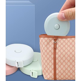 4 Stück Maßband – für Körperstoff, Nähen, Schneider, Stoff, Stricken, Handwerk, Gewichtsverlust, Messungen, einziehbar, 152,4 cm, 1,5 m, kleiner Druckknopf, doppelseitiges Maßband