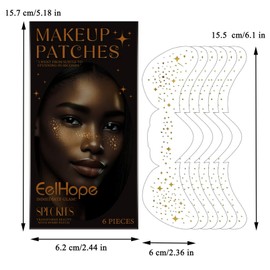 glitter freckles,glitter freckles tattoo,freckles,sparkle stardust makeup patches,fazit glitter freckles,Sparkle Makeup Patches,Cosmetic Accessories for Women Girls Music Festival Rave Party(6 pcs)