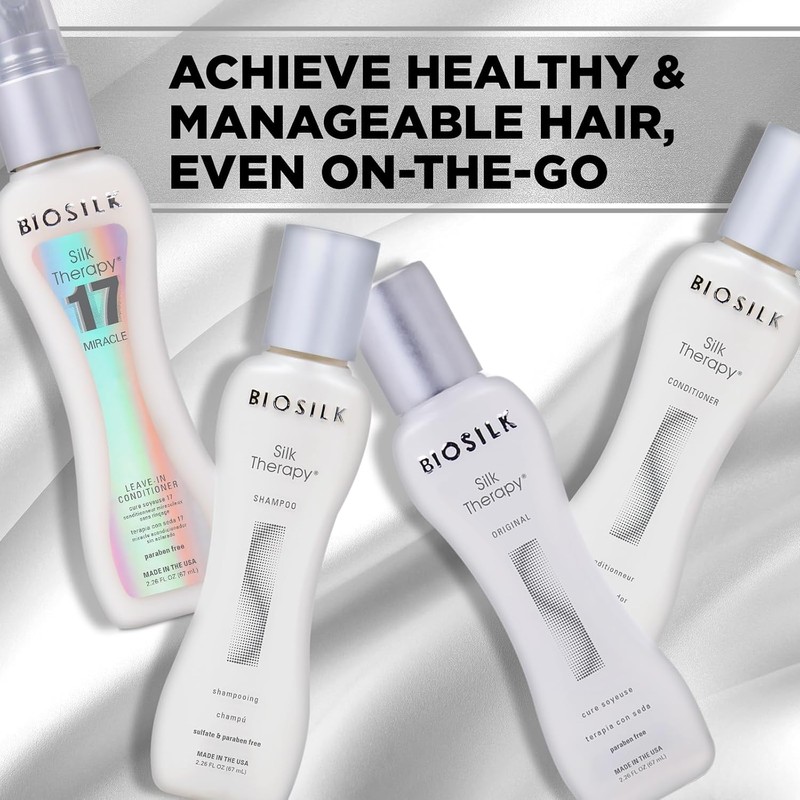 Biosilk The Miracle of Silk Kit, Includes Silk Therapy Shampoo,