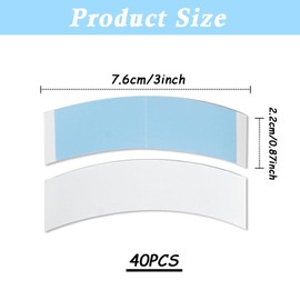 40 Pcs Wig Tape, Wig Tape Double Sided Extra Strong, Toupee Tape, Invisible Waterproof Double Side Tape for Wigs Lace Front Wig Tape Strips Wig Lace Tape for Fixing Wigs (Blue)