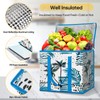 BALEINE 2Pk Insulated Reusable Grocery Bags, Collapsible Cooler Bag for