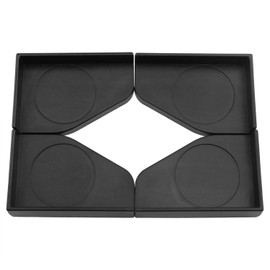 AYLIFU Plastic Corner Protectors Aquarium Flat Pads Fish Tanks in Corners Black 2.36×1.57×0.66 inches Anti-Collision and Shock-Absorbing Pads Aquarium Corner Sleeves 4 pcs