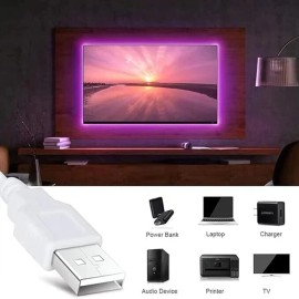 Sanpaint 16.4ft LED TV Backlight Strip – USB Light Strip for 32–80 Inch TVs and Monitors
