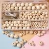 Incraftables Natural Wooden Beads for Crafts 530pcs (8mm, 10mm, 15mm,