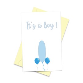 Arsagen It's a boy funny greeting card, Funny Newborn Baby card，Rude Baby Shower Card New Mom Dad,Lovely New Baby Congratulations