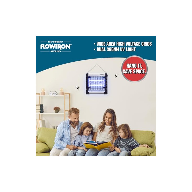 Flowtron Indoor Bug Zapper: 3000V Electric Insect Killer & Mosquito
