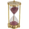 Crafts International Hexa Design 5 Minutes Full Brass Hourglass Sand