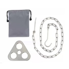 AIMALL Outdoor Bonfire Rack Hanging Pot Picnic Fire Stand, Stainless Steel Portable Foldable Tripod for Camping, Cooking, and Outdoor Activities