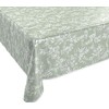BEAUTEX Oilcloth Tablecloth Washable Branches Light Green Oval 140 x