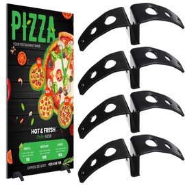 Blulu 4 Pcs Small Spider Feet Sign Holder Floor Standing Display Base Spider Feet Board Sign Holder for Display Any Size Board for Stores Advertising Events, Stainless Steel