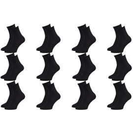 6, 9 or 12 pairs of bamboo socks for every day, business socks, soft for the feet, antibacterial, breathable, soft and comfortable, unisex, many colours, sizes 3.5-10.5, Oeko-Tex certified manufacturing - 42/43