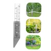 Sosoport 1set Lawn Rain Gauge Stainless Steel Rack Accurate Precipitation