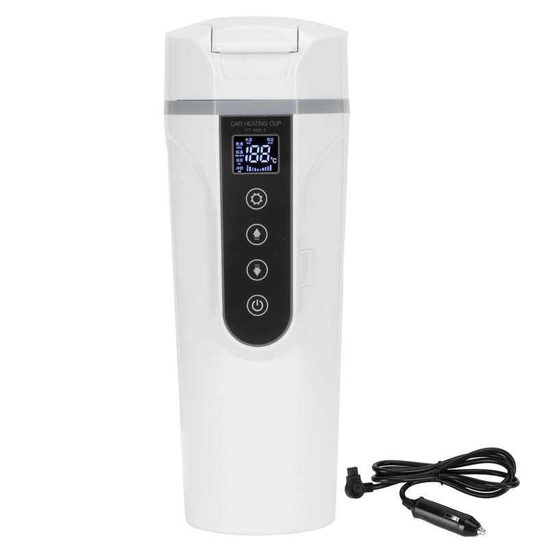 450ml Vacuum Cup Digital Insulated Water Bottle Car Heating Cup