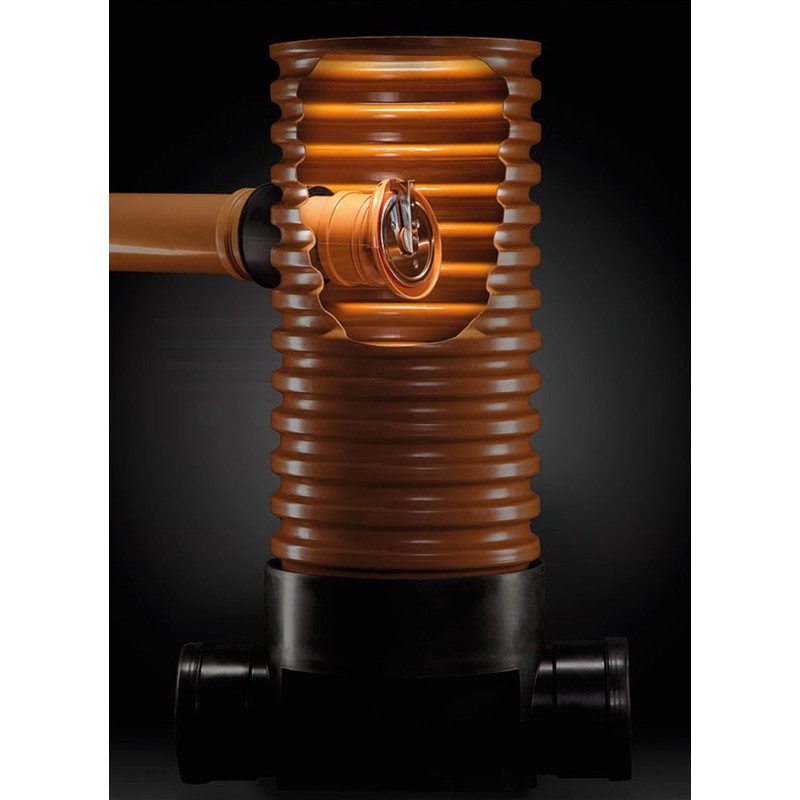 Backflow Flap Frog Flap Diameter 160 mm Orange Outlet Piece