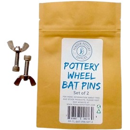 Penguin Pottery - Bat Pin - Set of 2 - Works with Any Standard Wheel Head Ceramic Bats - Pottery Wheel Bat- Replacement Bat Pins (Set of 2)