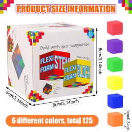 MACULPER Sensory Toy, Sensory Toy, Foam Stones for Children's Building, Sticky Hands Play Stuff Training the Brain for 3 4 5 Years and Over Children