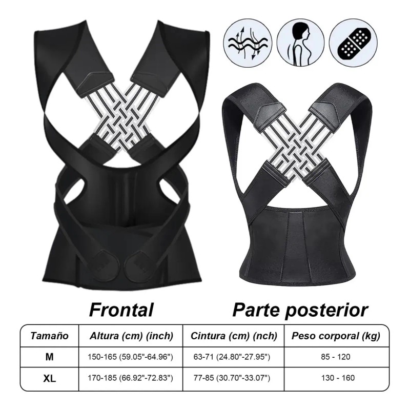 Faja Ortopdica Correctora De Postura Unisex Calidad Premium