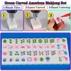 YINIUREN Mahjong Tile Set Green American Mahjong Tile Set