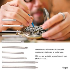 Ejoyous Watch Strap Screw, Metal 10 Sizes Watch Band Strap Screw Set Watch Repair Tool Accessories with Storage Box, Quick Release Spring Bars Watch Band Pins Watch Strap Belts (50pcs)