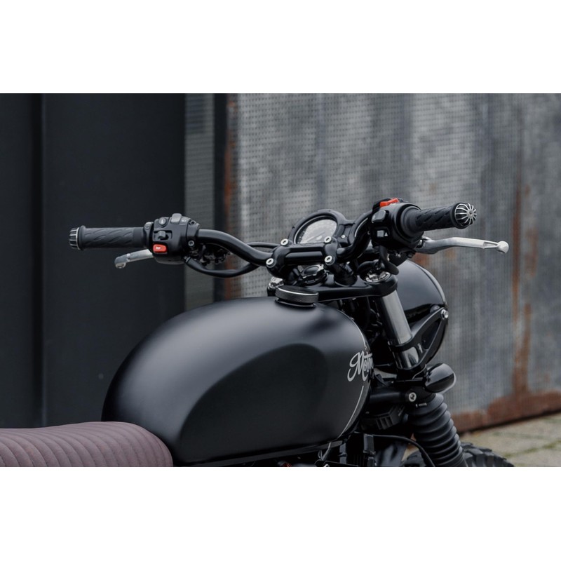 Motone GEMINI Black/Polished Bar End T100/T120 SpeedTwin900 Scrambler900 MMU536